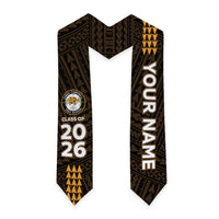 Custom Hawaii James Campbell High School Graduation Stole Kakau Pattern