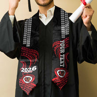 Custom Hawaii Kahuku High And Intermediate School Graduation Stole Class Of Year Red Raiders Kakau Pattern LT14 - Polynesian Pride
