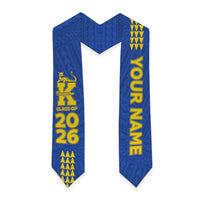 Custom Hawaii Kaiser High School Graduation Stole Kakau Pattern
