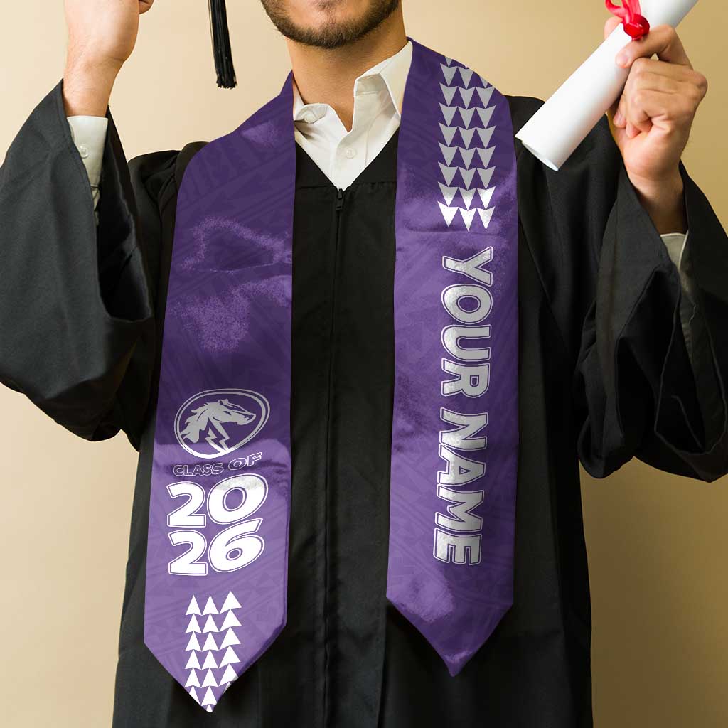 Custom Hawaii Pearl City High School Graduation Stole Kakau Pattern