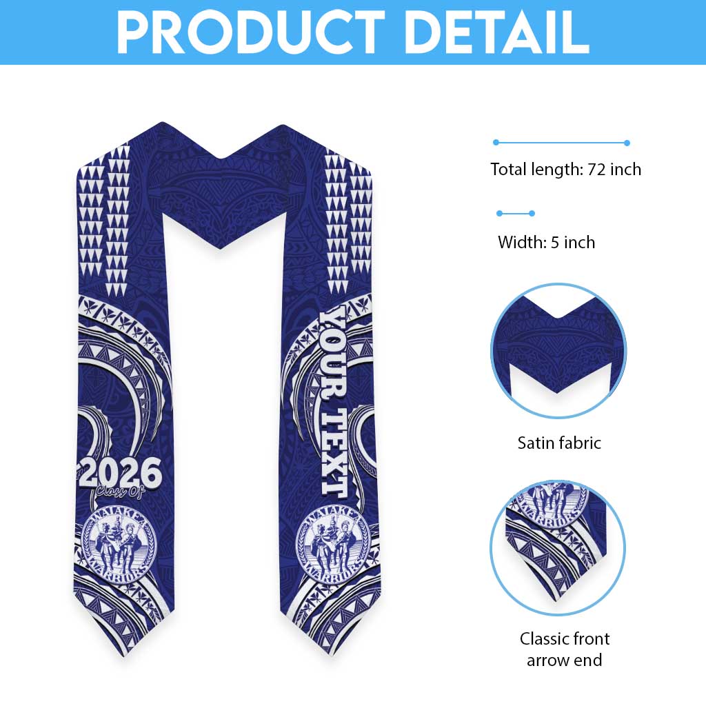 Custom Hawaii Waiakea High School Graduation Stole Class Of Year Polynesian Kakau Pattern