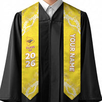 Custom Ke Kula O Ehunuikaimalino Graduation Stole Tapa Pattern With Leis LT05 - Polynesian Pride
