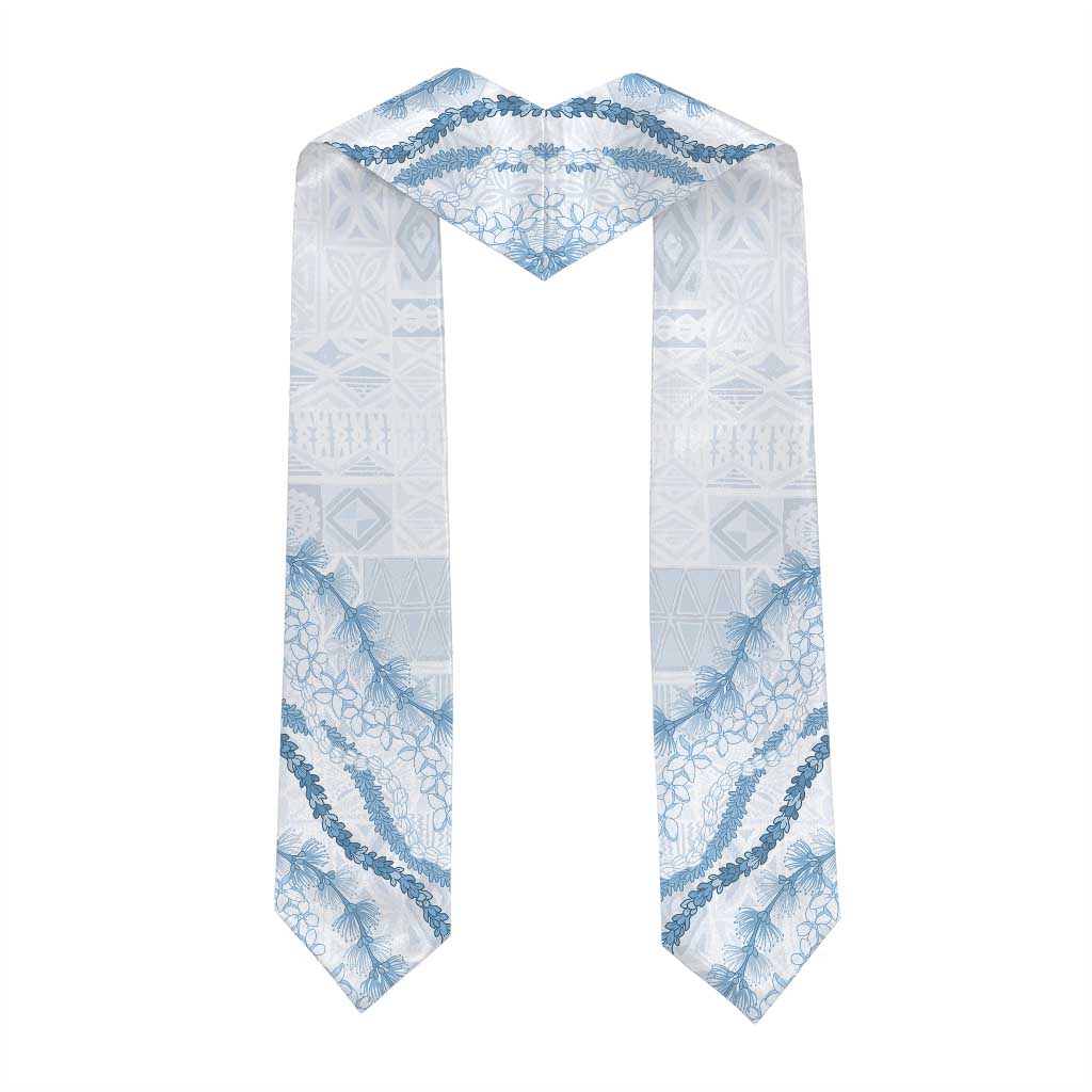 Custom Kealakehe High School Graduation Stole Tapa Pattern With Leis LT05 - Polynesian Pride