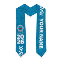 Custom Lavengamalie College Graduation Stole Tongan Ngatu Pattern