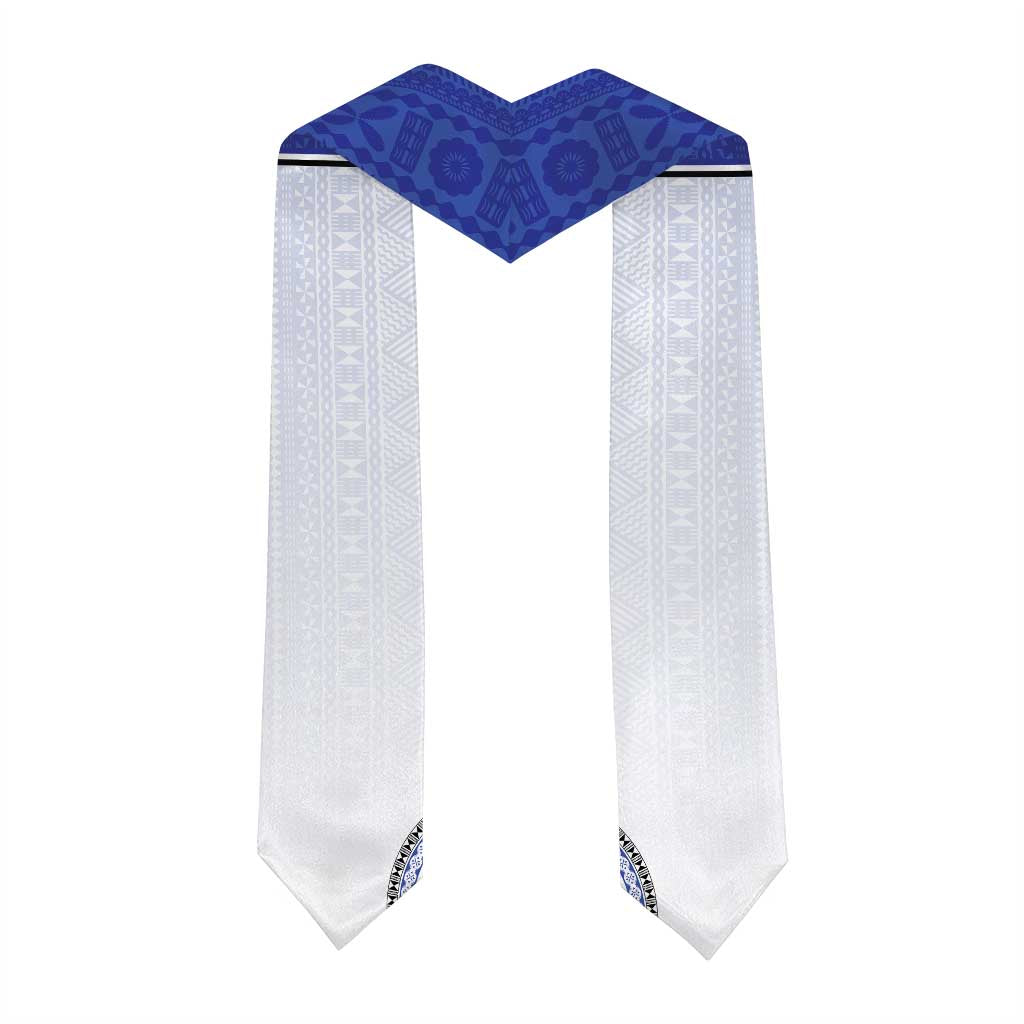 Custom Lelean Memorial School Graduation Stole With Fijian Tapa Pattern
