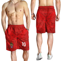 Custom Mate Ma'a Tonga Rugby Shorts for Men Ngatu Tribal Motifs Sporty Style - Polynesian Pride