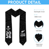 Custom New Zealand Aotearoa Graduation Stole Maori Pattern