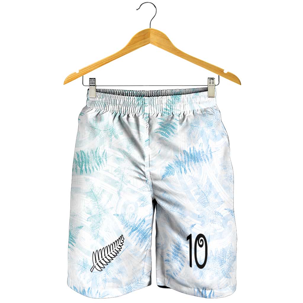 Custom New Zealand Football Shorts for Men The Whites-Aotearoa Inspired - Polynesian Pride