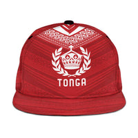 Custom Pacific Rugby Spirit Snapback Cap Tonga Ngatu Pride Red Edition - Polynesian Pride