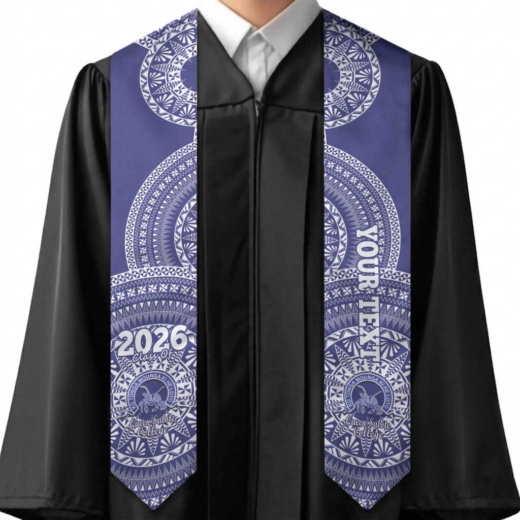 Custom Queen Salote College Tonga Graduation Stole Class Of Year Tongan Ngatu Pattern LT14 - Polynesian Pride