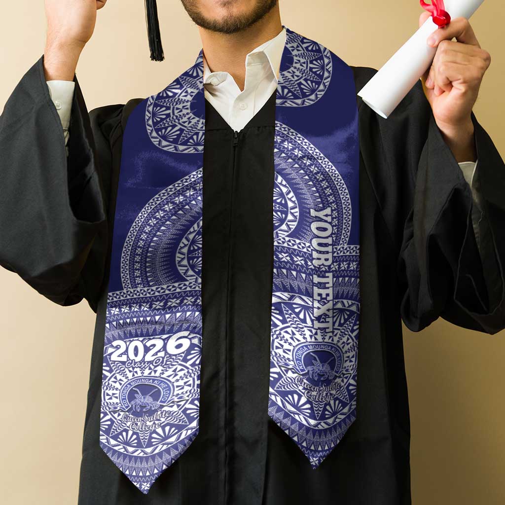 Custom Queen Salote College Tonga Graduation Stole Class Of Year Tongan Ngatu Pattern LT14 - Polynesian Pride