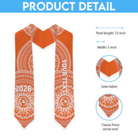 Custom Tailulu Tonga College Graduation Stole Class Of Year Tongan Ngatu Pattern