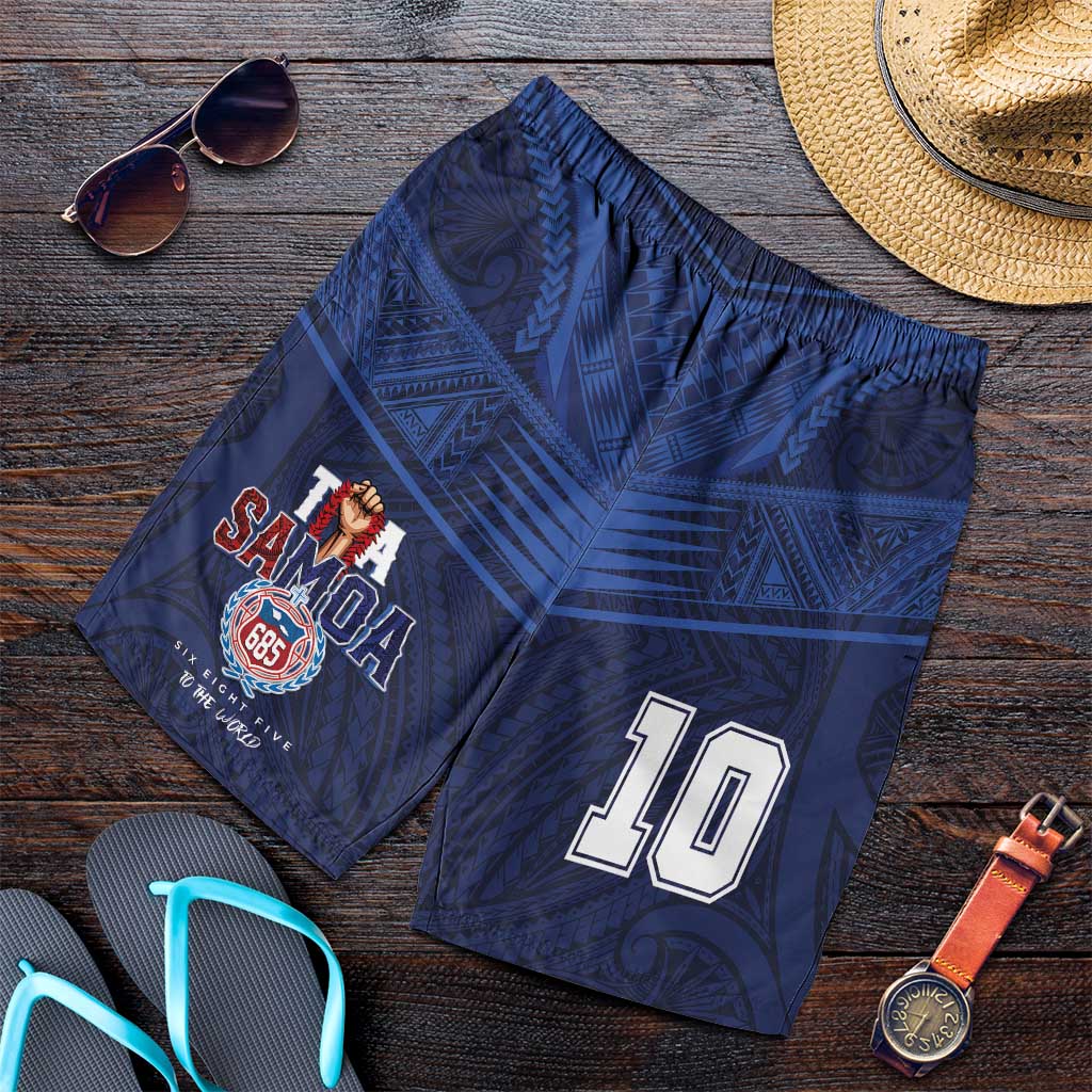 Custom Toa Samoa Rugby Shorts for Men Champions Six Eight Five - Polynesian Pride