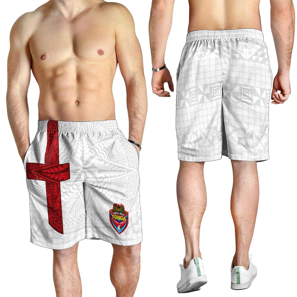 Tonga Ngatu Art Rugby Mate Ma'a Shorts for Men - Polynesian Pride