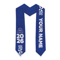 Custom Tupou College Graduation Stole Tongan Ngatu Pattern