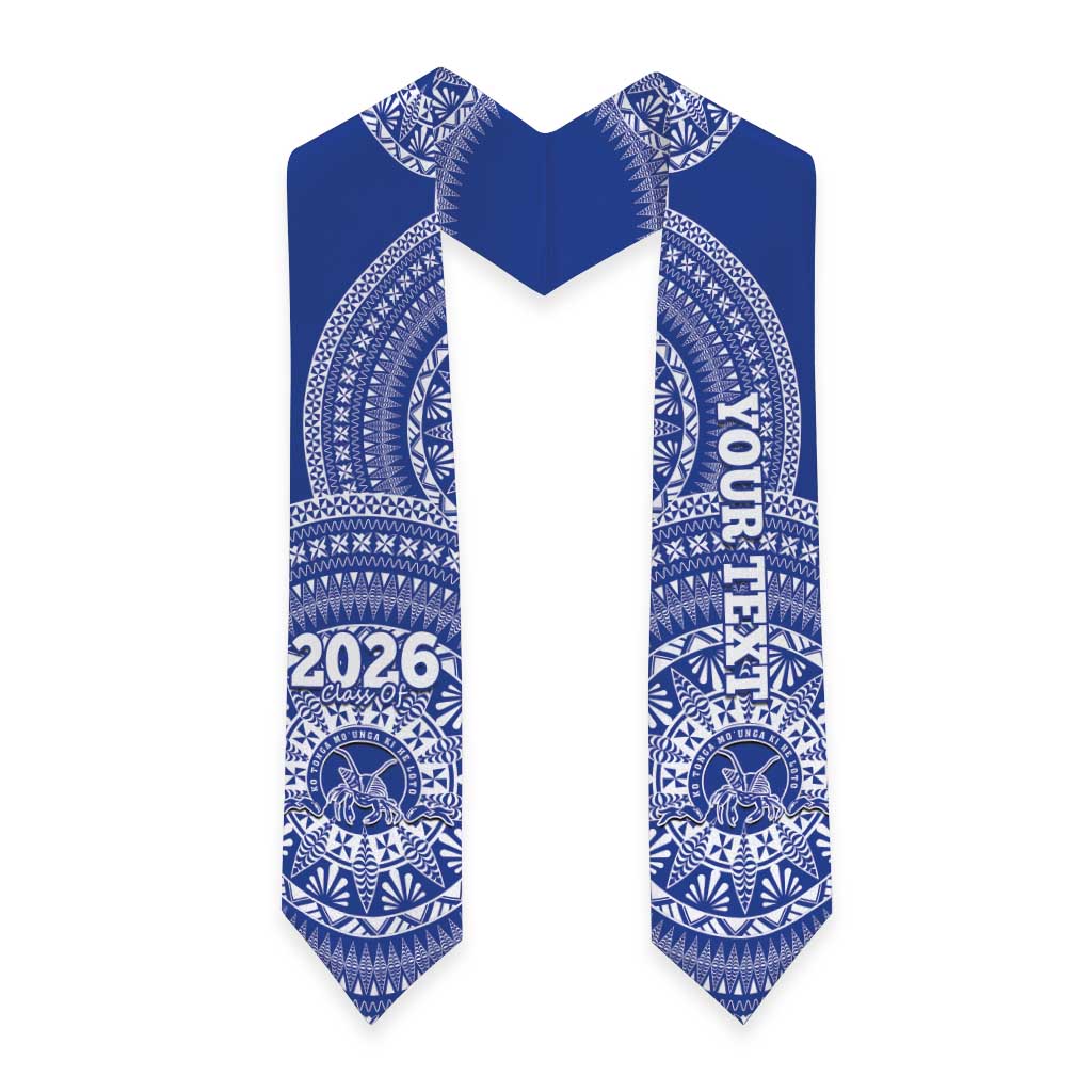 Custom Tupou Tonga College Graduation Stole Class Of Year Tongan Ngatu Pattern