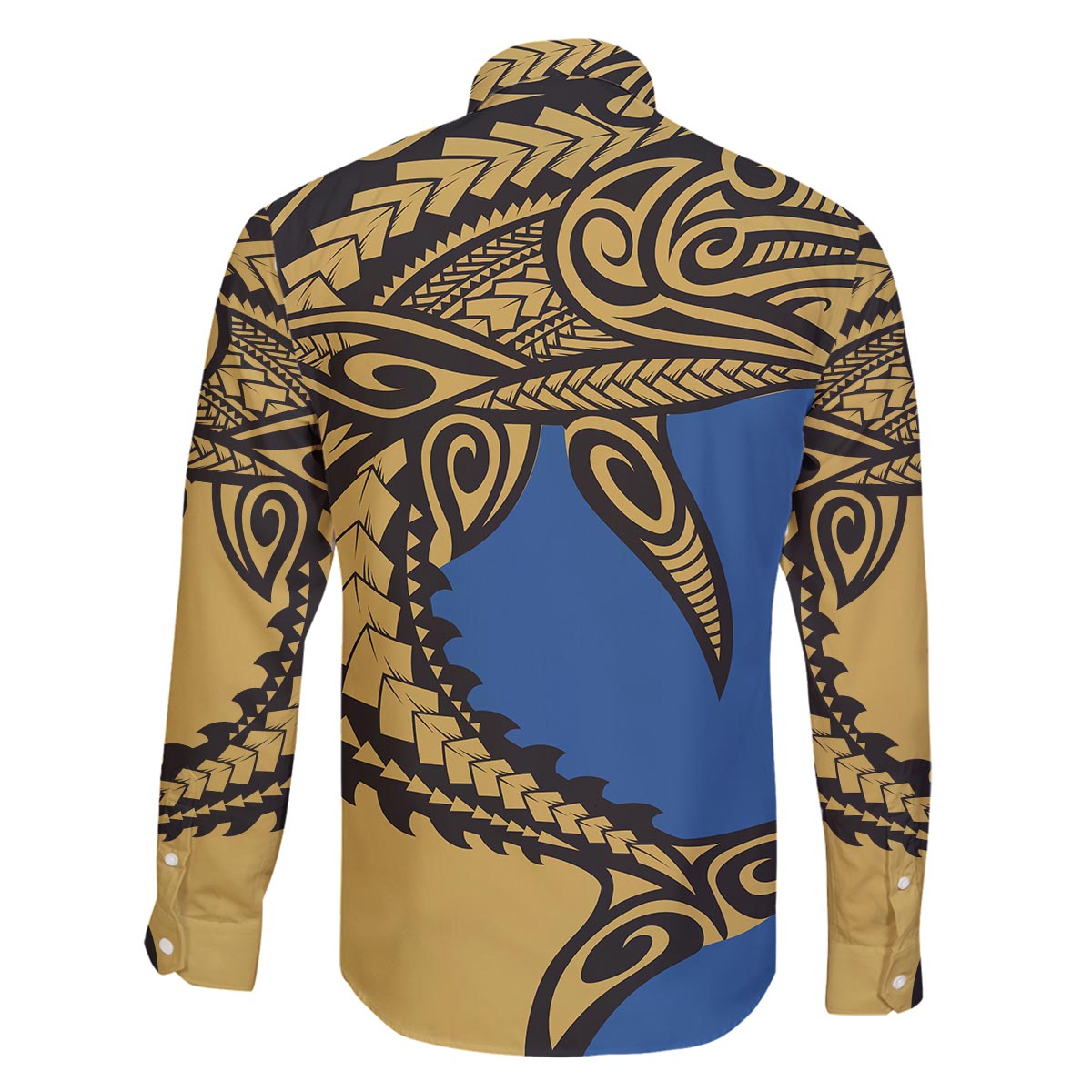 Polynesian Family Matching Outfit Samoan Shark Polynesian Tribal Off Shoulder Long Sleeve Dress And Shirt Family Set