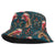 Dark Cyan Blue Bird of Batik Papua Bucket Hat Exotic Natural Wealth of Papua - Polynesian Pride