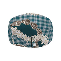 Dark Cyan Hawaii Tiare and Shell Lei Jeff Hat Hawaiian Palaka Luxury Vibes LT14 - Polynesian Pride