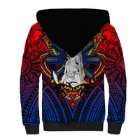 Filipinos Lapu-lapu Hero Sherpa Hoodie Philippines Flag and Sun DT02 - Polynesian Pride