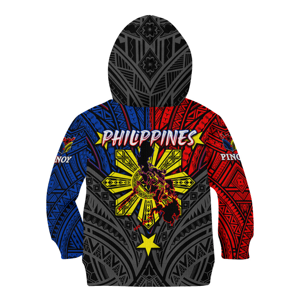Philippines Half Sleeve Tattoo Kid Hoodie Pinoy Filipinos Sun DT02 - Polynesian Pride
