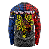 Philippines Half Sleeve Tattoo Long Sleeve Shirt Pinoy Filipinos Sun DT02 - Polynesian Pride