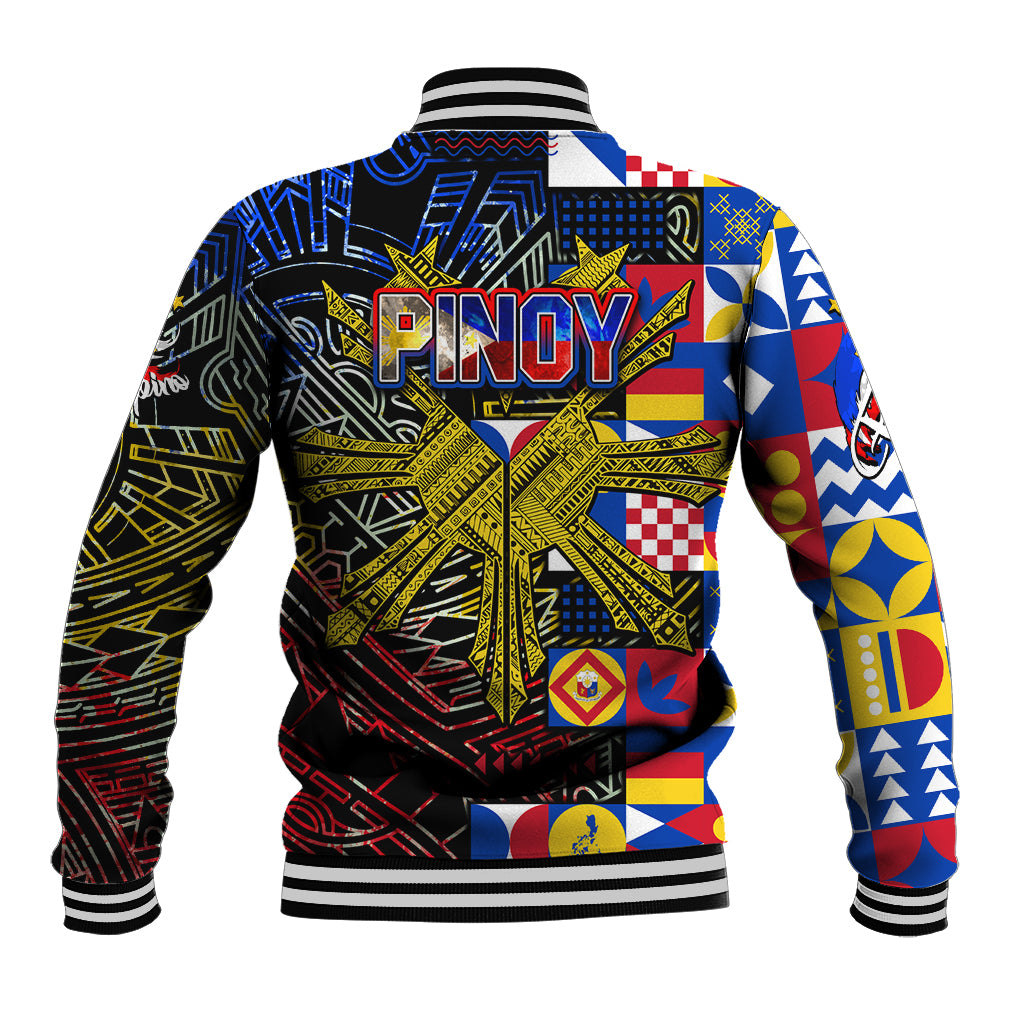 Pinoy Philippines Baseball Jacket Filipino Tattoo Art Style DT02 - Polynesian Pride