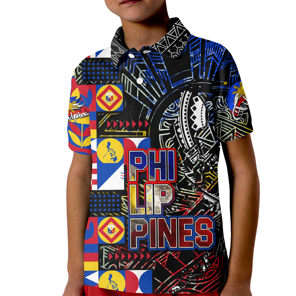Pinoy Philippines Kid Polo Shirt Filipino Tattoo Art Style DT02 Kid Art - Polynesian Pride