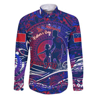 Father's Day Samoa Family Matching Off The Shoulder Long Sleeve Dress and Hawaiian Shirt Special Dad Polynesia Paradise