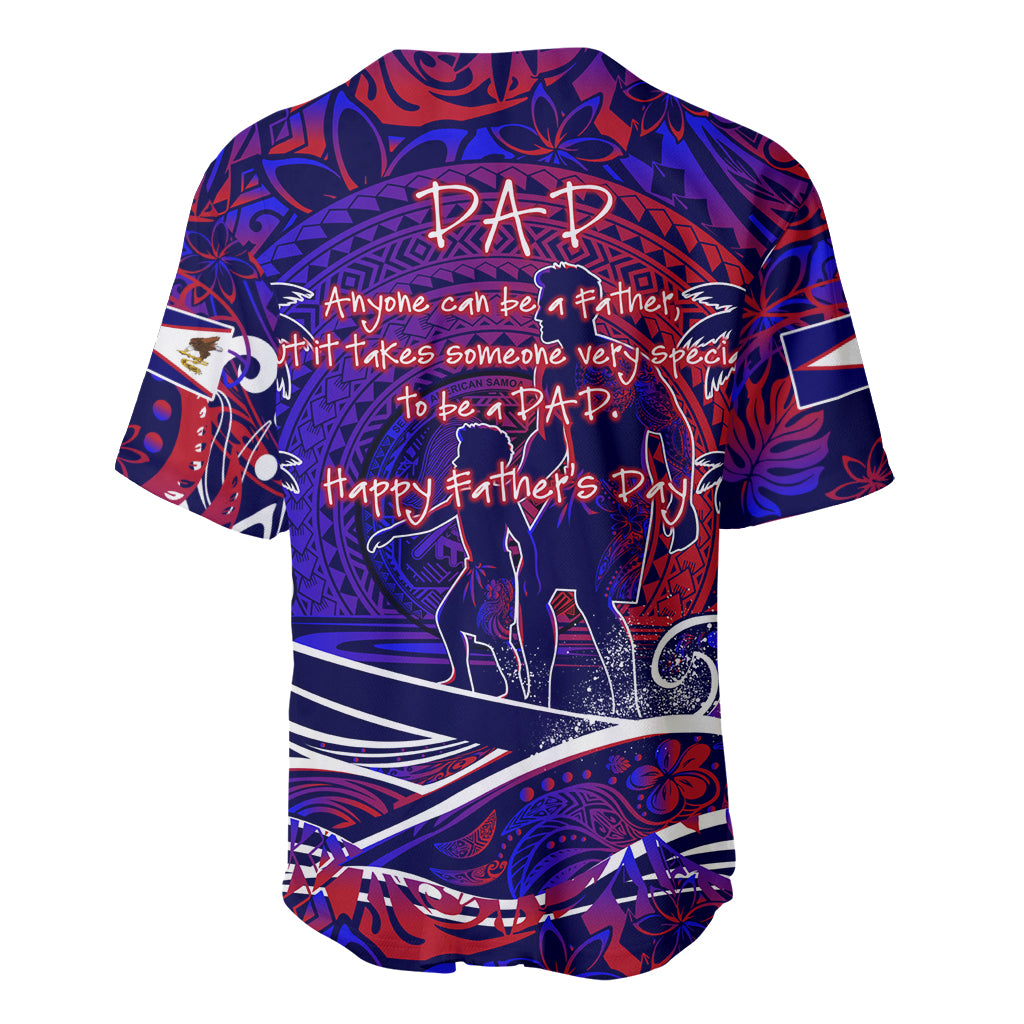 Father's Day American Samoa Baseball Jersey Special Dad Polynesia Paradise