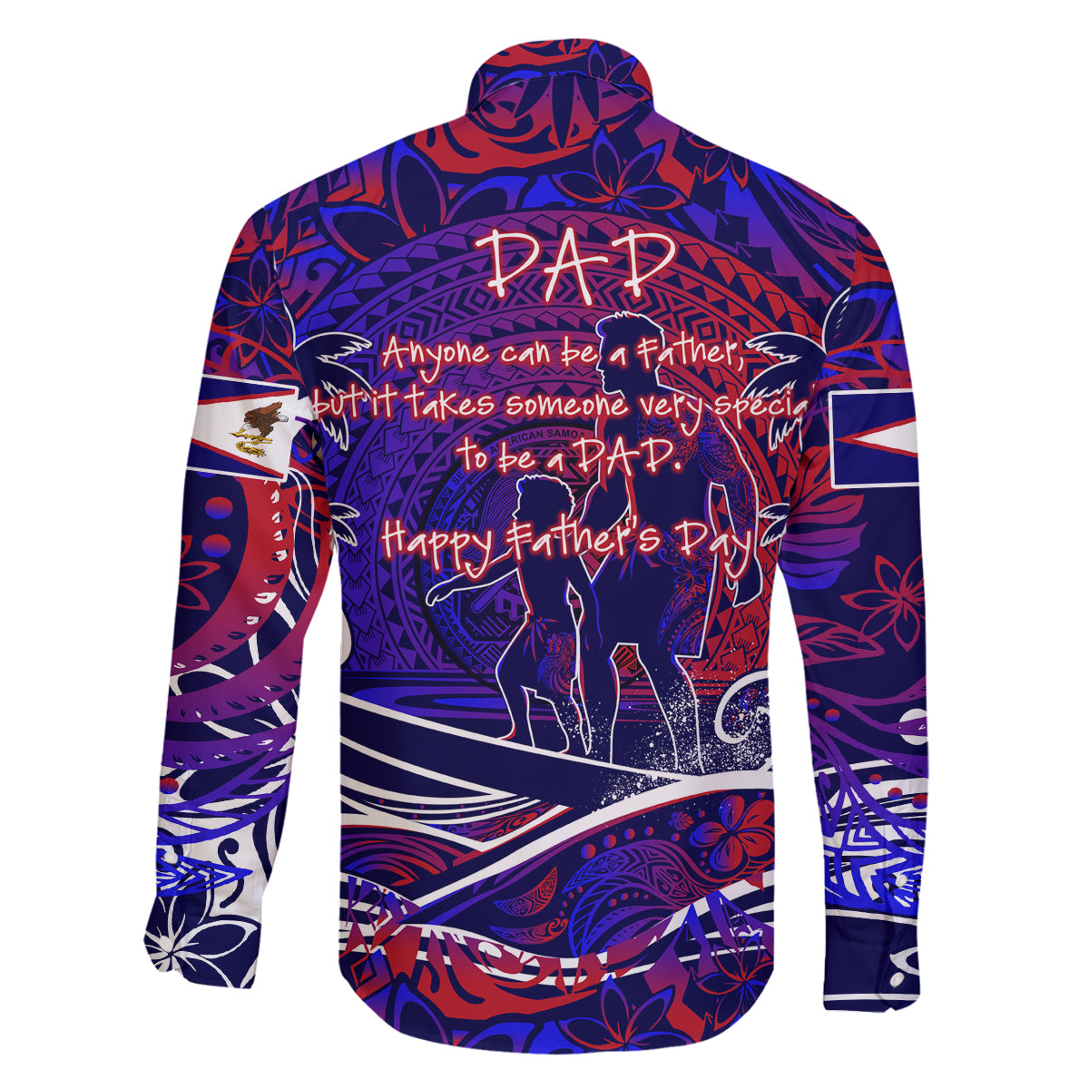Father's Day American Samoa Family Matching Summer Maxi Dress and Hawaiian Shirt Special Dad Polynesia Paradise