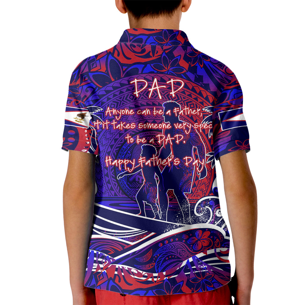 Father's Day American Samoa Kid Polo Shirt Special Dad Polynesia Paradise
