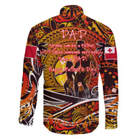 Father's Day Tonga Family Matching Long Sleeve Bodycon Dress and Hawaiian Shirt Special Dad Polynesia Paradise