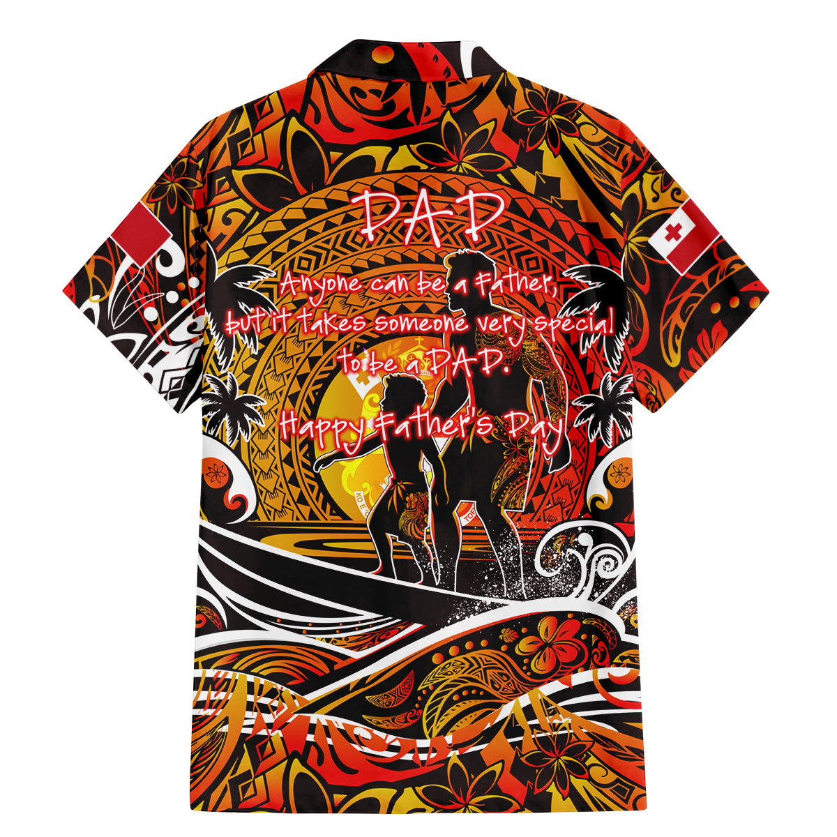 Father's Day Tonga Family Matching Mermaid Dress and Hawaiian Shirt Special Dad Polynesia Paradise