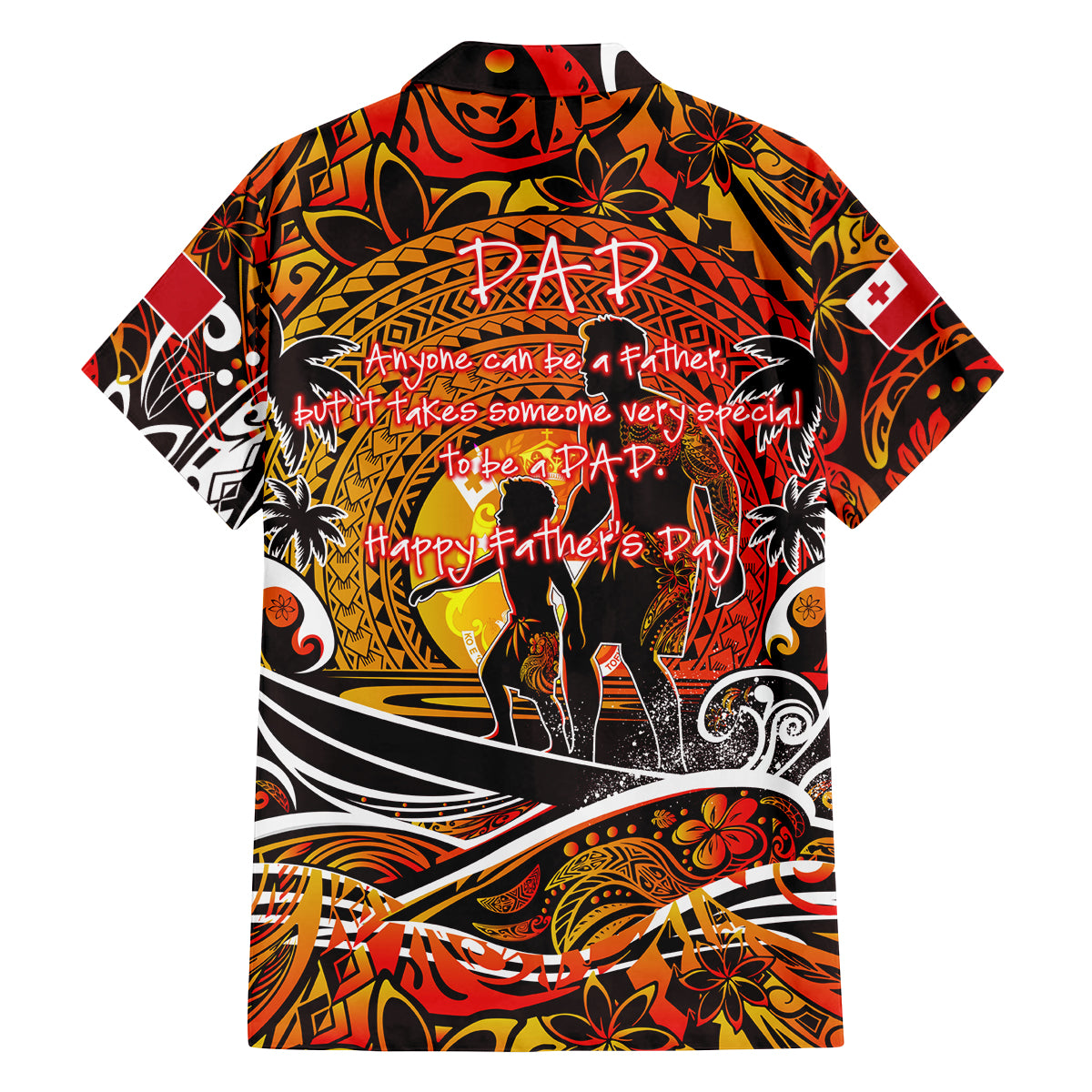 Father's Day Tonga Family Matching Summer Maxi Dress and Hawaiian Shirt Special Dad Polynesia Paradise