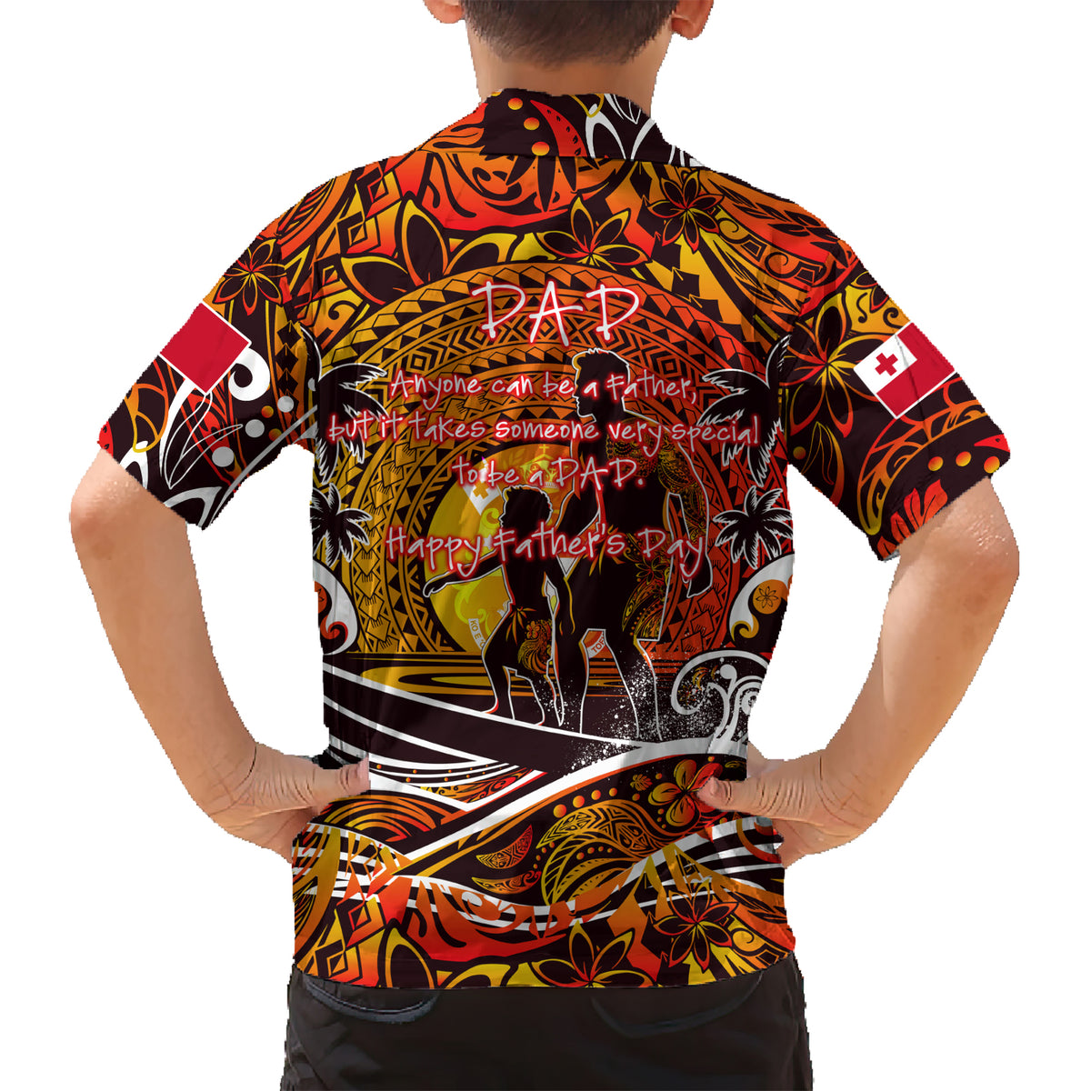 Father's Day Tonga Kid Hawaiian Shirt Special Dad Polynesia Paradise