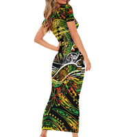 Father's Day Vanuatu Family Matching Short Sleeve Bodycon Dress and Hawaiian Shirt Special Dad Polynesia Paradise
