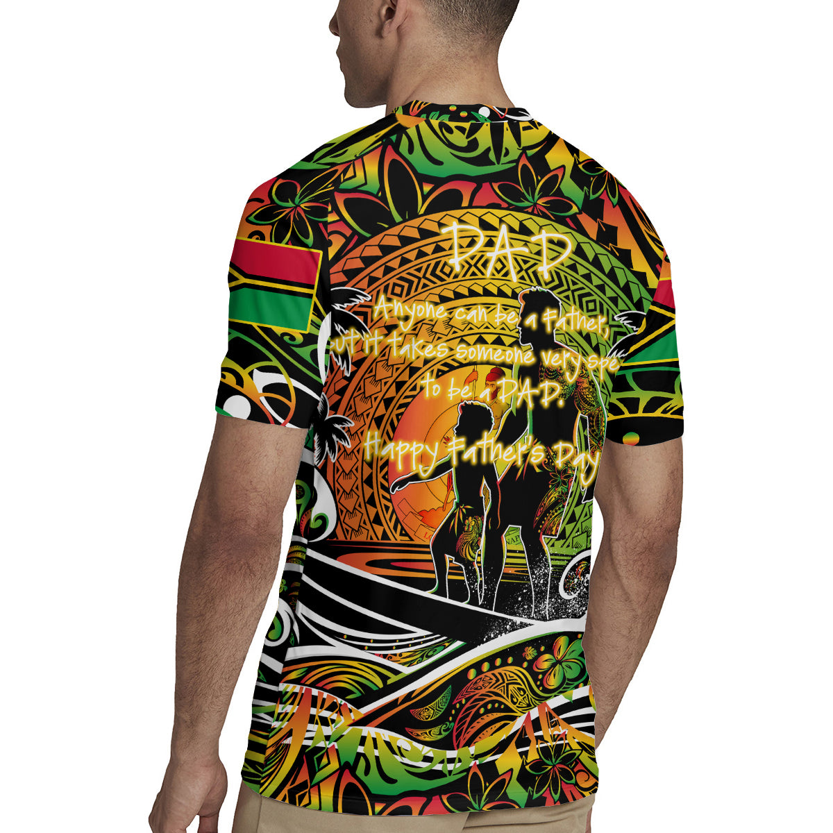 Father's Day Vanuatu Rugby Jersey Special Dad Polynesia Paradise
