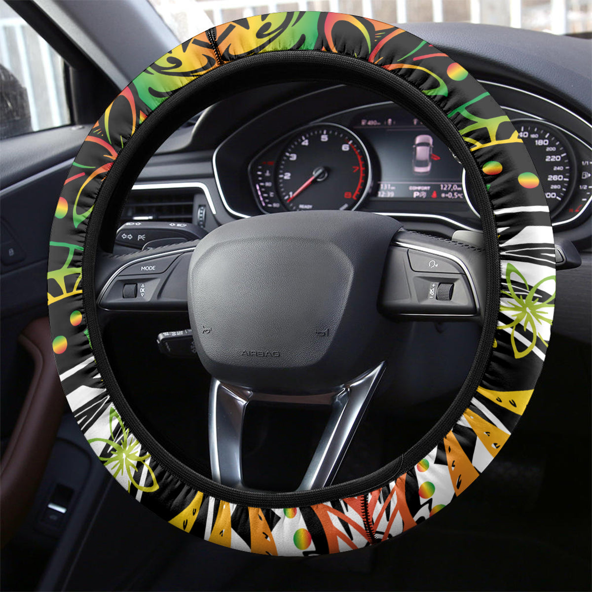 Father's Day Vanuatu Steering Wheel Cover Special Dad Polynesia Paradise