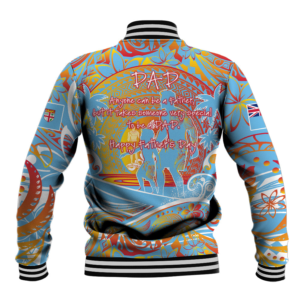 Father's Day Fiji Baseball Jacket Special Dad Polynesia Paradise