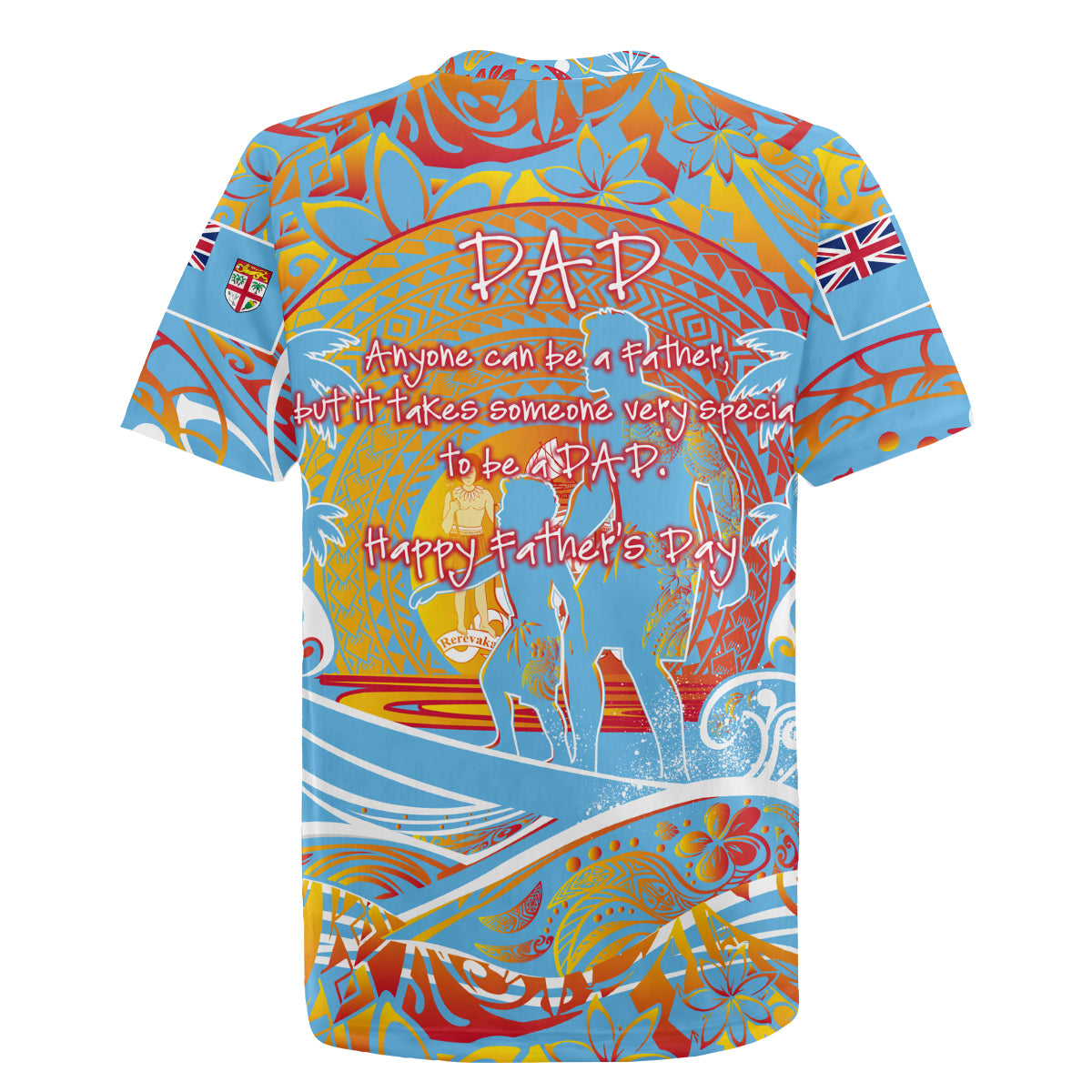 Father's Day Fiji Rugby Jersey Special Dad Polynesia Paradise