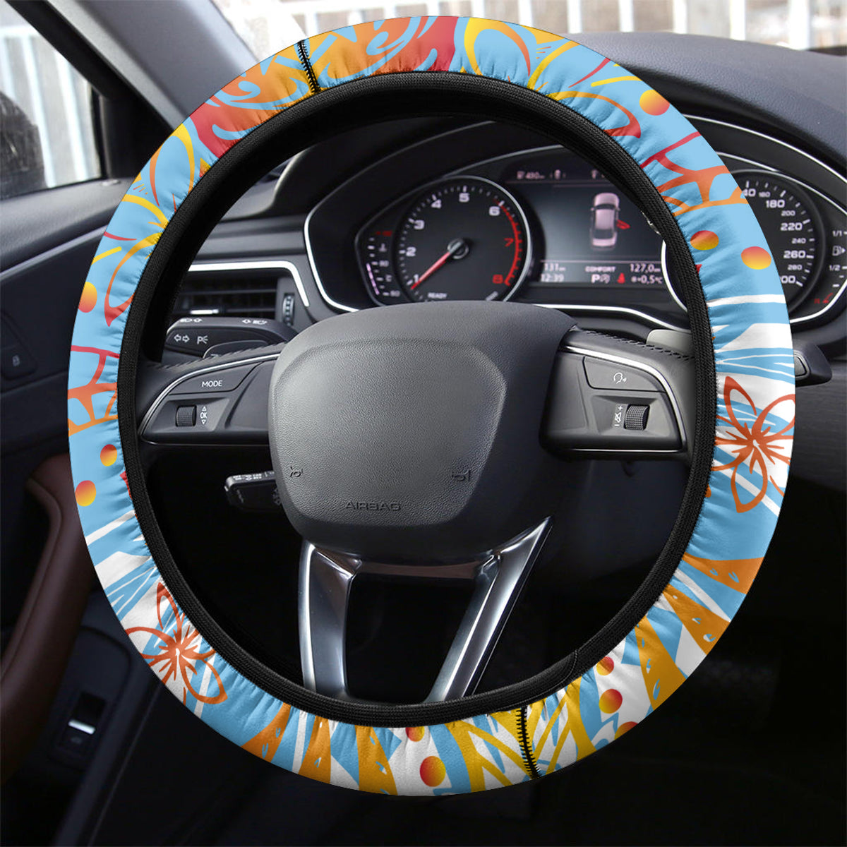 Father's Day Fiji Steering Wheel Cover Special Dad Polynesia Paradise