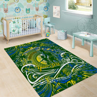 Father's Day Solomon Islands Area Rug Special Dad Polynesia Paradise