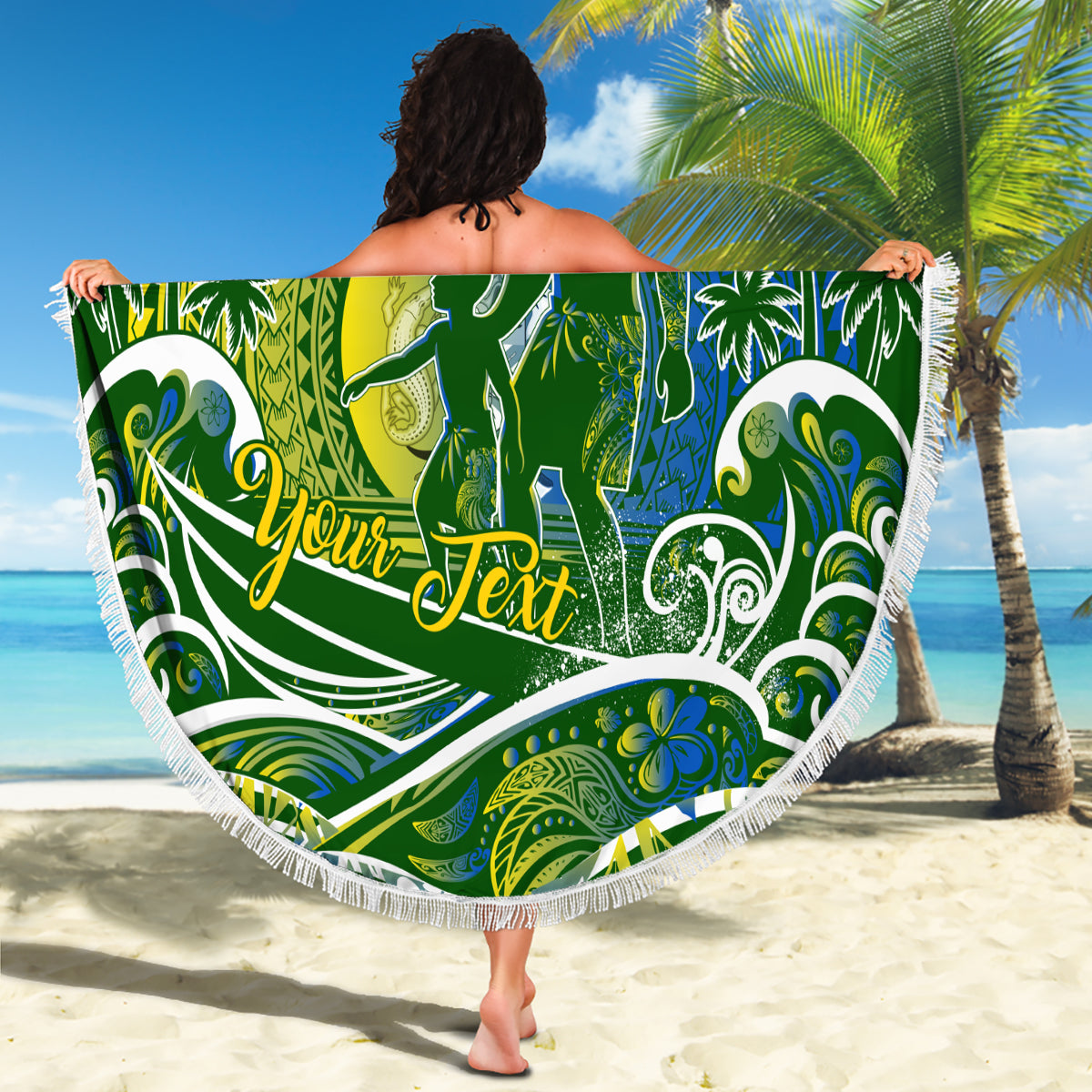 Father's Day Solomon Islands Beach Blanket Special Dad Polynesia Paradise