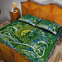 Father's Day Solomon Islands Quilt Bed Set Special Dad Polynesia Paradise