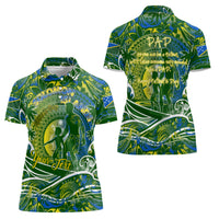 Father's Day Solomon Islands Women Polo Shirt Special Dad Polynesia Paradise