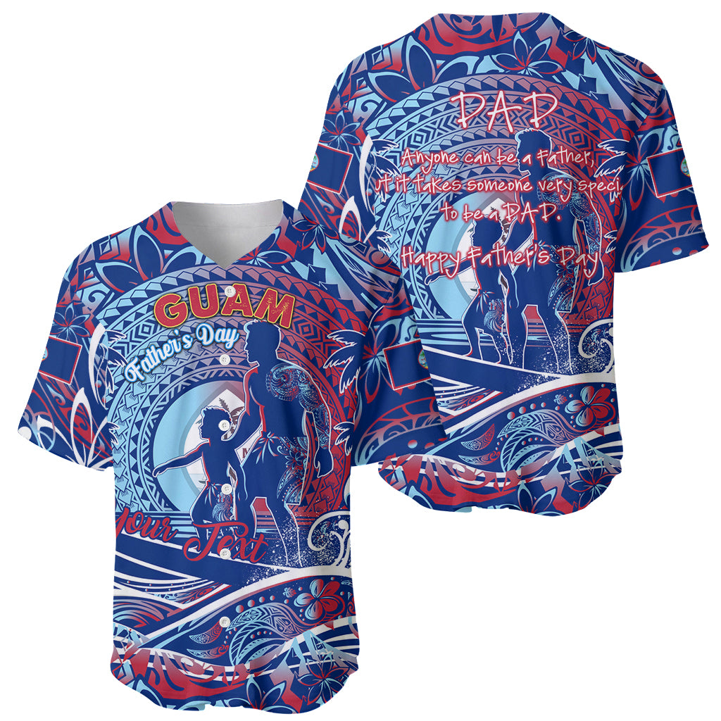 Father's Day Guam Baseball Jersey Special Dad Polynesia Paradise