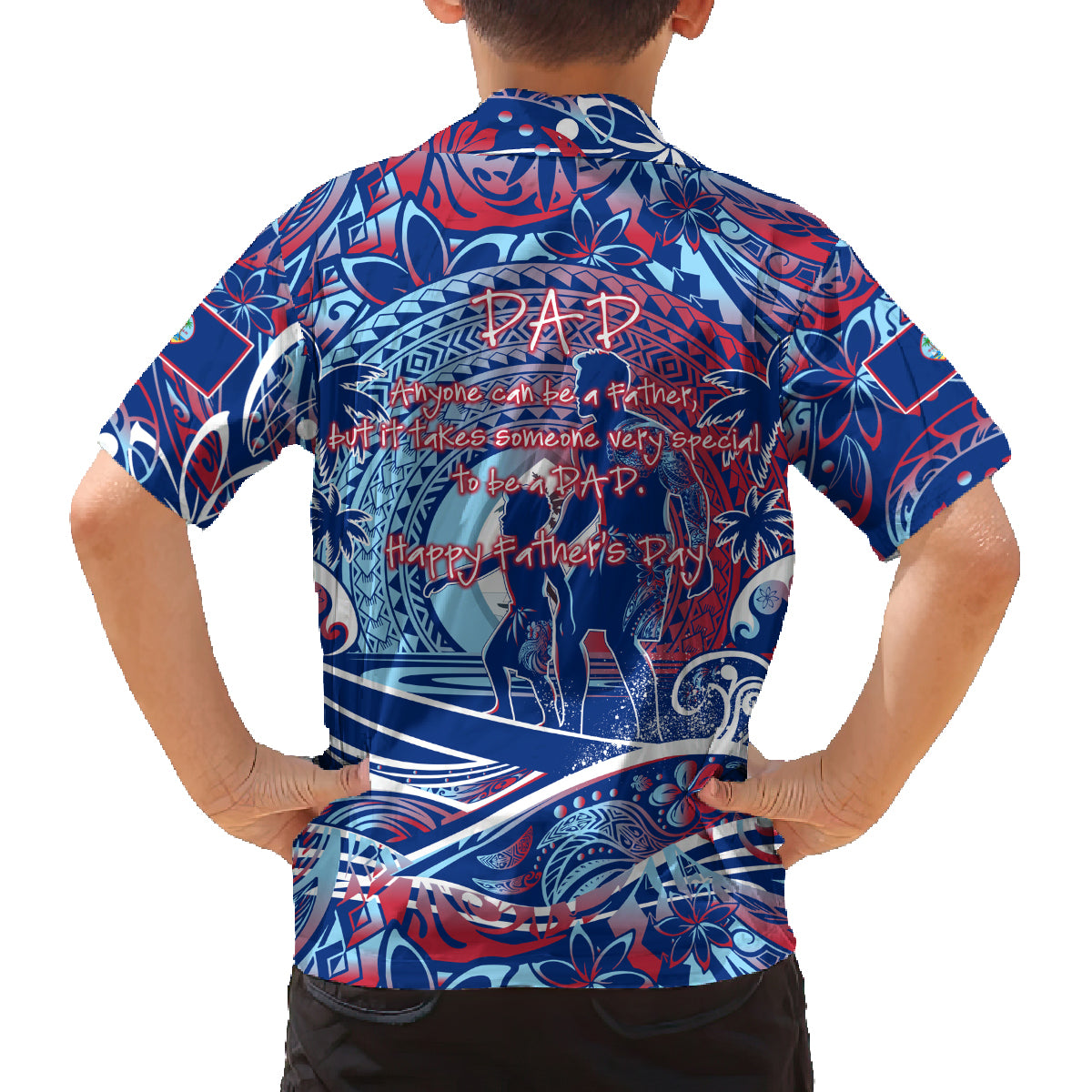 Father's Day Guam Family Matching Tank Maxi Dress and Hawaiian Shirt Special Dad Polynesia Paradise
