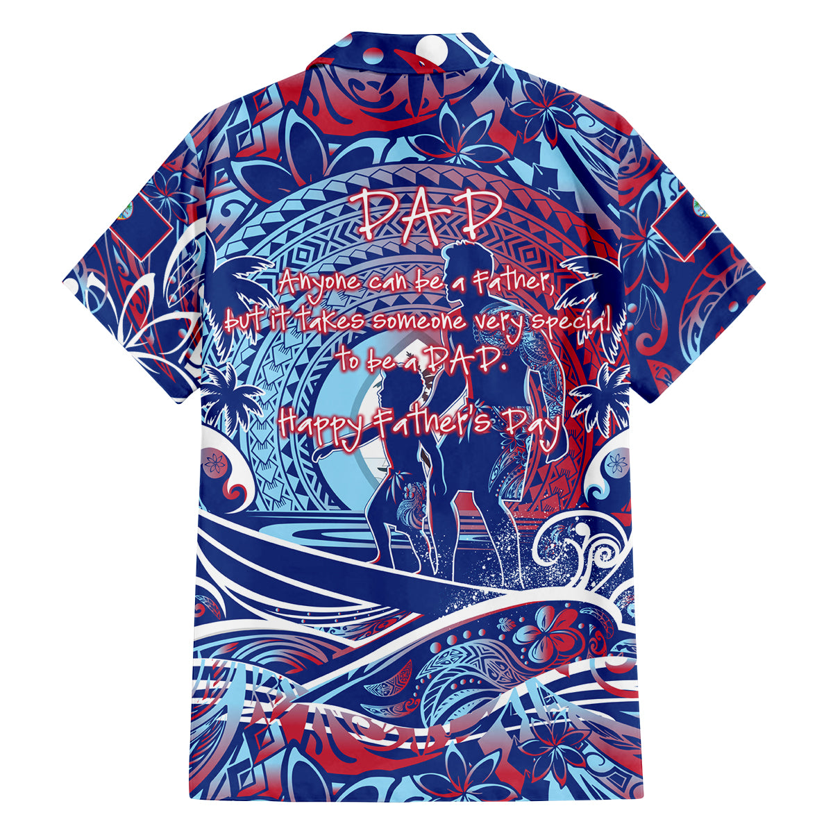 Father's Day Guam Family Matching Tank Maxi Dress and Hawaiian Shirt Special Dad Polynesia Paradise