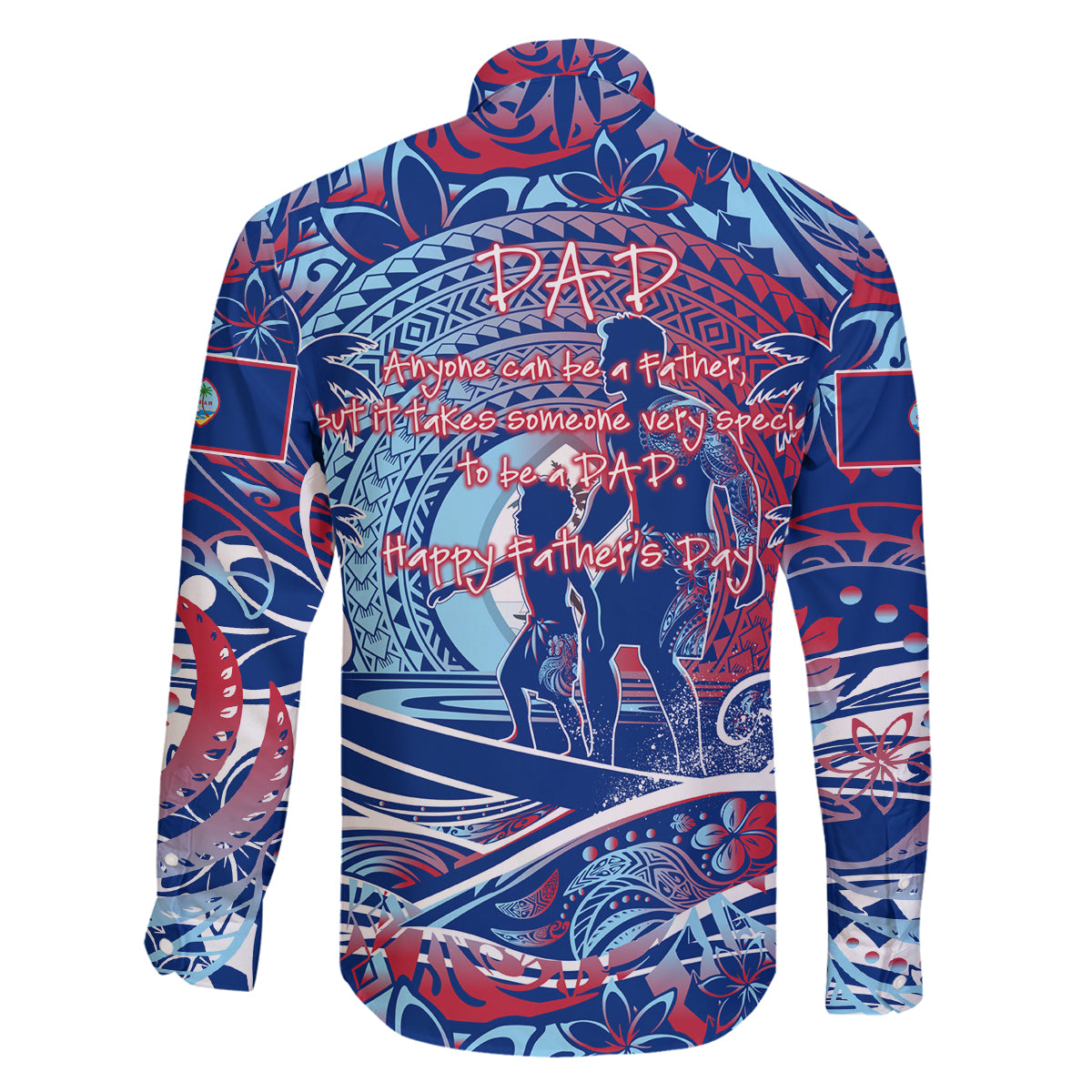 Father's Day Guam Family Matching Tank Maxi Dress and Hawaiian Shirt Special Dad Polynesia Paradise